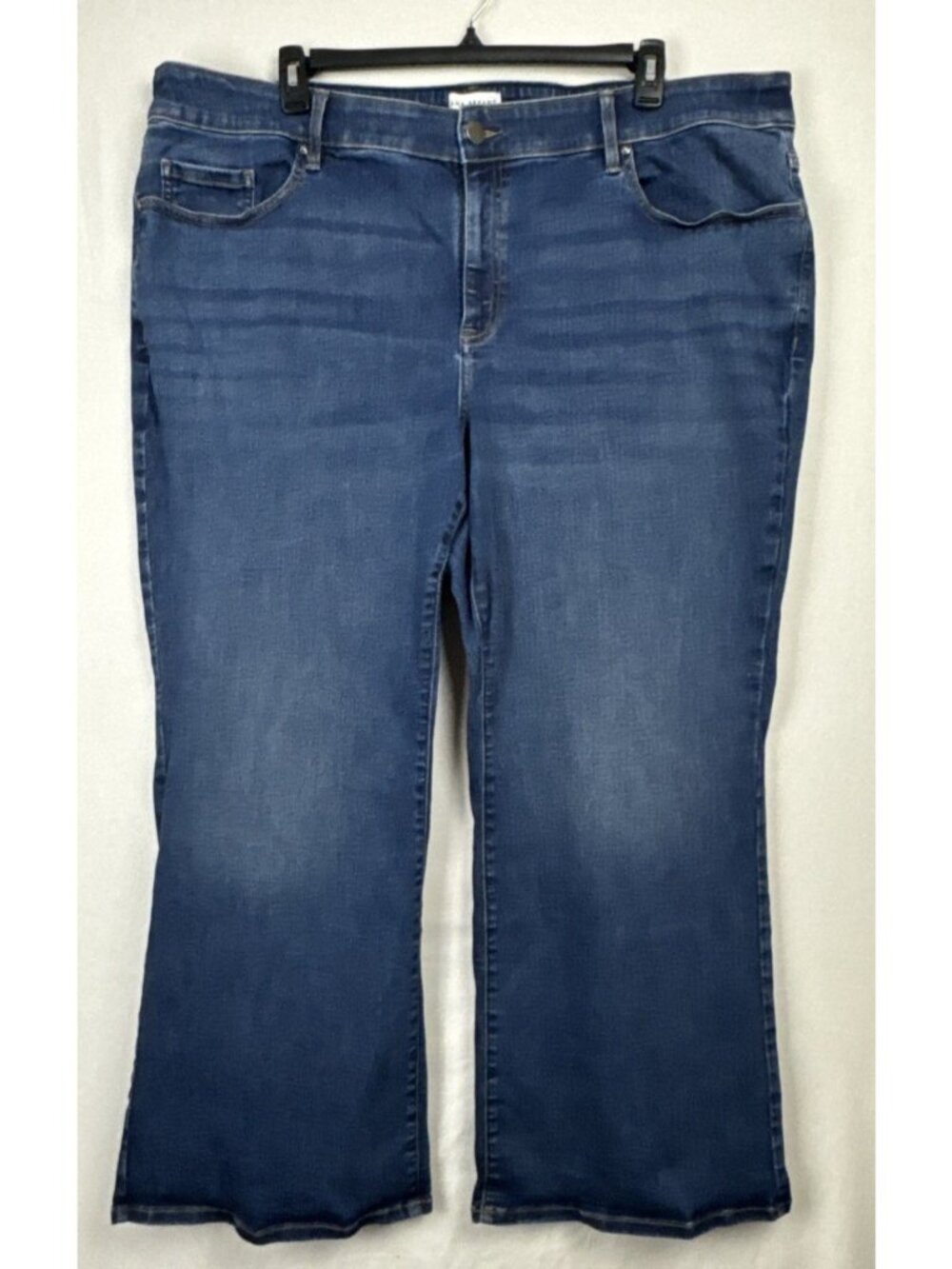 Lane Bryant Wide Leg Jeans 45x30 Women's Plus Size 26 stretch dark wash